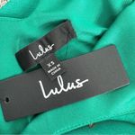 Lulus Romantic Love Floral Chiffon Ruffle Cold Shoulder Midi Dress Green XS Photo 11