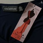 Nina Leonard Nine Leonard NWT 5X Navy Blue - White Layered Matte Jersey Knit Tank Top Blouse Photo 3
