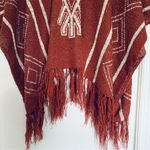 Women's Unique Boho Tribal Aztec Poncho Shawl Cardigan Size L Photo 7