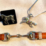 Horses sparkle horse pendent necklace + Silver Horse pin Photo 0