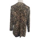 Alex Evenings NEW  Size Large Cardigan Open Front Blazer Jacket Animal Print Photo 3
