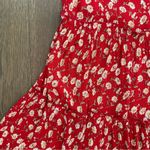 ASOS  Stradivarius STR Ditsy Floral Print Sleeveless Smock Dress in Red Medium Photo 2