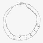 PURAVIDA Rhodium Plated Moon & Stars COSMOS ANKLET NWT Silver Photo 1
