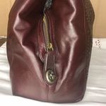 Coach  Oxblood Edie Studded Soft Leather Triple Section Turn Lock Shoulder Bag Photo 4