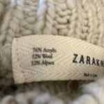 ZARA  Knit: Cream colored Sheer Knit Dress- Acrylic/Wool/Alpaca Blend- crew- S Photo 2