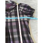 JH Collectibles Purple Plaid Cowl Neck Short Sleeves KneeLength Plaid Dress XL Gray Photo 8