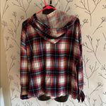 Eden & Olivia  Red and Blue Plaid Hoodie Photo 1