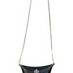 Vintage 30’s antique horn & brass pillow purse Black Photo 11