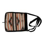 Suede leatherCoconut shells Black, Tan and Orange Aztec Ecuador Crossbody Purse Black Photo 1