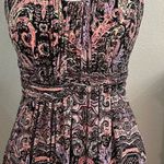 Soma ‎ Soft Jersey Sleeveless Maxi Dress Pink Black Paisley Size XS Photo 2