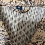 Tan cardigan sweater with faux leather animal imprint Photo 4