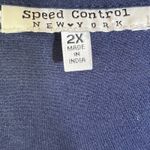 Speed Control New York Caftan Dress 2X Paisley Print V Neck Long Beach Cover Up Blue Photo 4