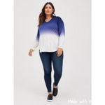 Torrid  Hoodie Super Soft‎ Lips Tie Dye Navy Blue Ombre Sz 2 (2X) Photo 7