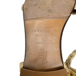 Sézane Natacha Low Sandals Gold Metallic Braided Peep Toe EU 39 US 8 Photo 12