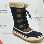 Jbu NIB NEW Snowy Tall All Weather Boot, NAVY SZ-8 Faux Fur Photo 8