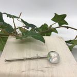Bobby Pin Diachronic Glass Bobby Pin Hair Accessory White Crystal NWT Handmade Silver Photo 6