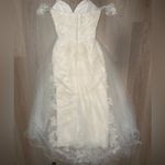 Maggie Sottero Off The Shoulder Beaded Wedding Gown with Lavender Train White Size XS Photo 6