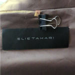 Elie Tahari  Blazer Tan Wool Silk Blend Braided Detail Woman's Size‎ Large Photo 11