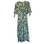 Ba&sh  Terence‎ Midi Dress in Green/White Size 2 Hawaiian Print Photo 11
