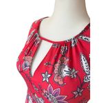 Bebop Red Floral Stretch Dress Women's Size XXL Length 36.5" Cottage Country Photo 1