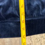 Ralph Lauren Lauren  Womens Full Zip Velvet Track Jacket Zip Pockets Navy Blue XL Photo 6