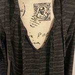 Francesca's Gray & Black Striped Long Sleeve Dress Photo 4