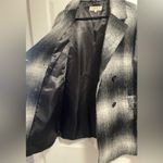 Wild Flower  Women’s Plaid Double-Breasted Peacoat Black
Combo Size M NWT Photo 3