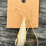 Elegant Gold and Silver Teardrop Earrings Photo 0