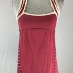 Superdry Vintage  Maroon and Cream Striped Halter Tank Photo 0