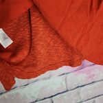Urban Outfitters  LEFT OF CENTER ORANGE MIXED MEDIA LS ASYMMETRICAL SHIRT S Photo 9