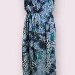 No Boundaries  Maxi Dress Racerback Junior Size Large Blue Multi Summer Photo 0