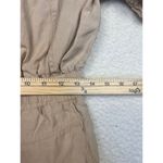 Joie  Women's Short Sleeves Cinch Waist Tapered Leg Jumpsuit Khaki Size‎ Medium Photo 6