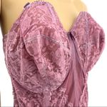 Goddess 46C American VINTAGE 90s Purple & Lilac Hand Dyed Floral Lace Bustier Size undefined Photo 1