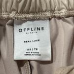 Aerie OFFLINE By  Pants Womens XS Real Luxe Beige Wide Leg Pockets Faux Leather Photo 2