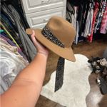 Open Edit  Felt Hat with Black Patterned Band Photo 3