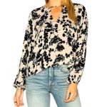 Amuse Society Winslow Keyhole floral crop top beige black size XS Gently worn; EUC Photo 0