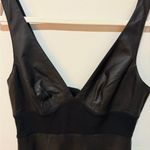Tart Collections Black Two Tone Leather Mini Dress L Size L Photo 4