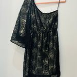 Judith March black nude with lace one shoulder dress sz small. Photo 0