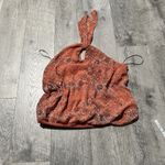 Maurice's medium Women’s Halter Orange Bodysuit Top Tank Shirt blouse flowy tie Photo 1