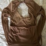 Almost Famous  Tan Long Sleeve Top Photo 1