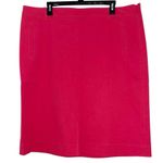 Talbots Textured Calypso Pink Pencil Midi Knee Length Cotton blend Skirt sz 20 Photo 0