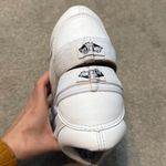  White Leather Old Skool Vans Size 6.5 Photo 3