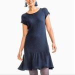 Southern Tide  Tarah Flutter Skirt Sweater Navy Blue Short Sleeve Dress XL Photo 12