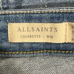 AllSaints Cigarette Jeans Womens 28 Medium Wash Low Rise Distressed Slim Grunge Blue Photo 4