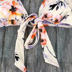 The Bikini Lab Watercolor Floral Ruffle Wrap Bikini Swim Top NWT size Medium Photo 4