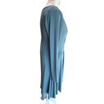 Last Tango Womens Teal Blue Long Sleeve Draped Asymmetrical Hem Dress Sz M USA Size M Photo 2