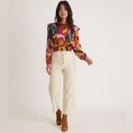 Marine layer Bridget Exposed Button Crop Wide Leg Corduroy Pants US 14 Photo 9