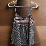 THML  Womens Babydoll Tank‎ Small Black White Striped Swing Cami Comfort Leisure Photo 0