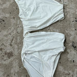 ZARA  White Open Slit Bodysuit Size Small NWT Photo 0