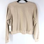 Lacausa Womens Cyrus Raglan Sweatshirt Lightweight Terry Organic Cotton Beige S Photo 3